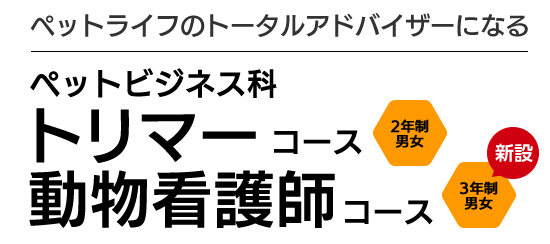 ペットビジネス科 トリマー 動物看護コース 学校法人伊藤学園 秋田情報ビジネス専門学校